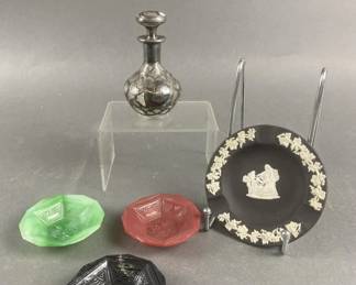 Lot 501 | Vtg. Sterling Silver Overlay Perfume Bottle & More