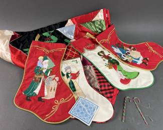 Lot 268 | Tree Skirt, Stockings & Ornaments