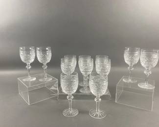 Lot 190 | 12 Waterford Crystal Castletown White Wine Glasses