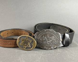 Lot 114 | Vintage Wells Fargo Mining Co Belts