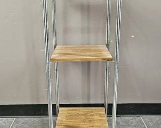 Lot 96 | Wood and Metal Shelving Unit