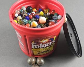 Lot 515 | Large Lot of Marbles and Steelies