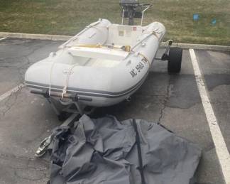 Lot 3b | Zodiac Yachtline Boat With Motor & Cover