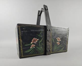 Lot 171 | Vintage Chinese Handpainted Wooden Bento Box