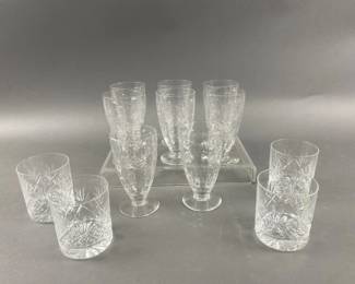 Lot 306 | Etched Crystal Glasses & Whiskey Glasses