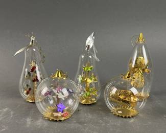 Lot 252 | Resl Lenz Blown Glass Diorama Ornaments