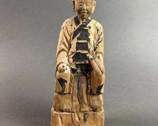 Lot 155 | Antique Chinese Carved Wood Statue