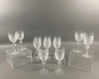 Lot 192 | 12 Waterford Crystal Castletown White Wine Glasses