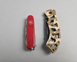 Lot 437 | Vintage Victorinox & Buck Folding Knives