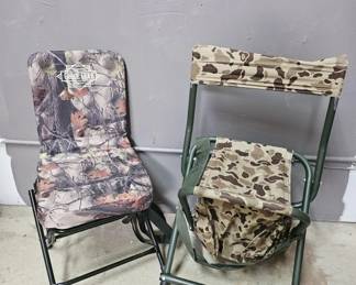 Lot 334 | Vintage Blind Hunting Chairs