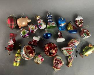 Lot 241 | Blown Glass Ornaments- Radko, etc