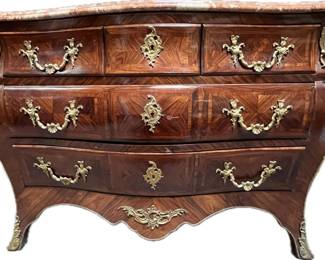 Lot 7 | French Louis XVI Regency Bombe Commode/Dresser