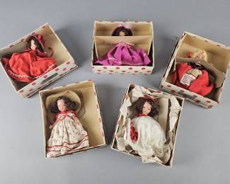 Lot 517 | 5 Vintage Nancy Ann Storybook Doll Lot