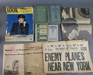 Lot 93 | Vintage Newspapers, School Books, and More