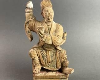 Lot 218 | Antique Chinese Carved Wood Statue
