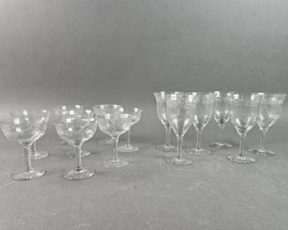 Lot 55 | Lot of Etched Glasses