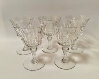 Baccarat "Piccadilly" 5 Water glasses and 7 Wine glasses