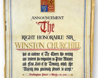 Cornelius A. Bartels Winston Churchill Original