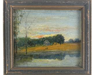 George Van Millett 'Landscape' Oil on Board