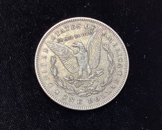 1878-P MORGAN SILVER DOLLAR, 7 TAIL FEATHER,