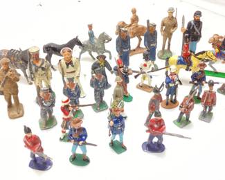  (35) ASSORTED BARCLAY MANOIL VTG. LEAD TOY SOLDIERS