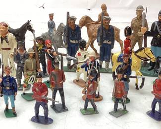  (35) ASSORTED BARCLAY MANOIL VTG. LEAD TOY SOLDIERS