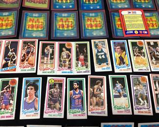 1980 TOPPS BASKETBALL REPRO 1969, 1980 VISUAL PANOGRAPHICS BASEBALL CARDS & 1990 SCORE MAGIC MOTION CARDS