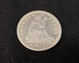1853 SEATED LIBERTY QUARTER ARROWS & RAYS