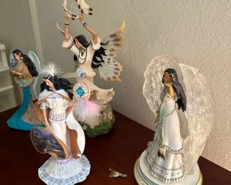 Thomas Kinkaid And Bradford Exchange Native American Figurines