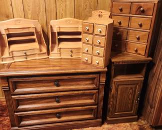 Small Chest Of Drawers, End Table, Desk Organizers And Apothecary Drawers