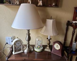 Clocks, Lamps And Spring Decor