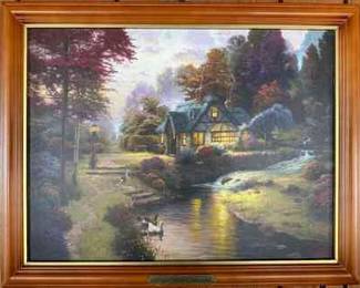 03 2 Thomas Kincade Gallery Editions, Numbered With Cords