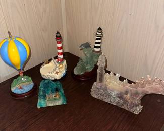 Variety Of Unique Lighthouse Figurines