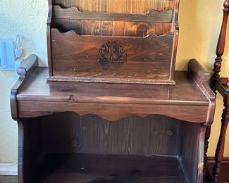 Ethan Allen Wood Cabinet And Magazine Sorter