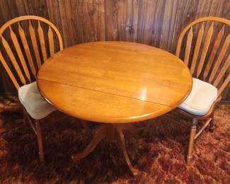 Pristine Condition Table And Two Chairs
