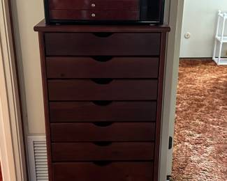 Set Of Drawers And Magazine Organizer