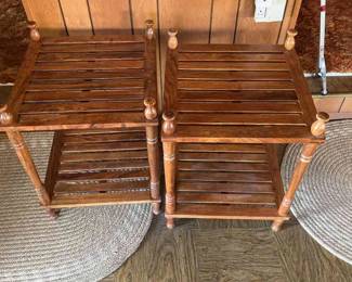 Tables With Vined Brass Heart Inlay