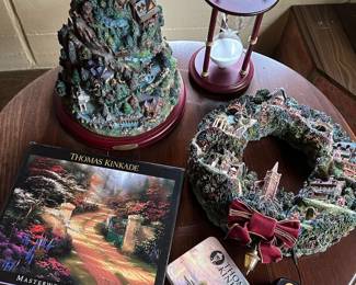Thomas Kincaid Light Up Tree And Wreath Lot Of 5 Items