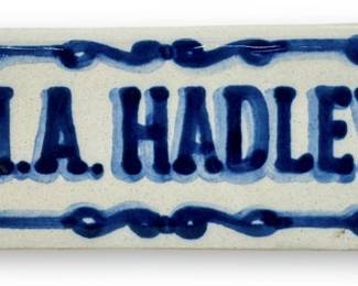 M.A Hadley Pottery Display Sign