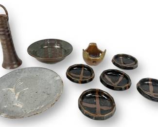 (9pc) Group of 20th Century Japanese Ceramics