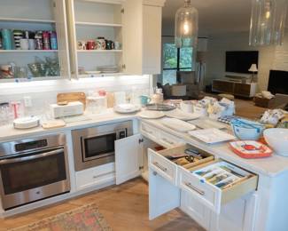 Dinnerware, serveware, kinves, cutting boards, silverware, glasses, baking dishes, vases, pitchers, dish towels and more!