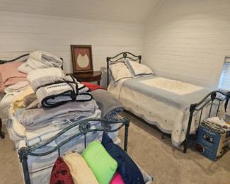 Pair of super nice iron twin beds