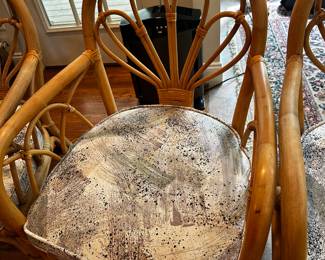 6 Bamboo Chairs - No makers mark - Asking $450 for all 6.