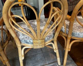 6 Bamboo Chairs - No makers mark - Asking $450 for all 6.