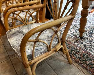 6 Bamboo Chairs - No makers mark - Asking $450 for all 6.