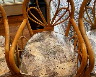 6 Bamboo Chairs - No makers mark - Asking $450 for all 6.