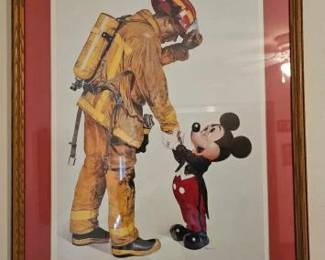 #3002 • Framed DisneyLand Tribute to Firefighters, Sunland Fires 1993

