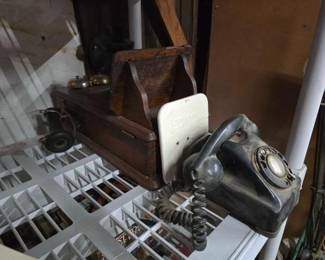 #2076 • Two Telephones and Edison Plate
