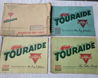 #2322 • 3 Conoco Travel Club Touraide Guides 2 from 1937 and 1 from 1941
