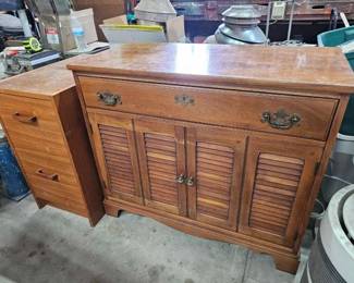 #2354 • Wooden Filing Cabinet and Buffet
